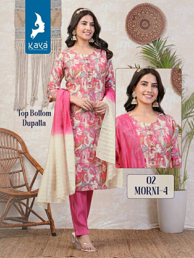 Morni 4 By Kaya Casual Wear Printed Kurti With Bottom Dupatta Wholesalers In Delhi